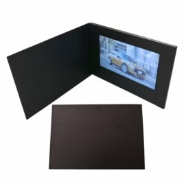 Artificial PU Leather Video Brochure with 10.1 inch HD Display